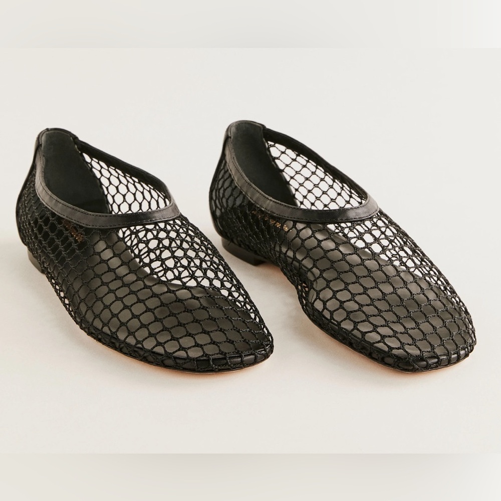 The Reformation Britt Ballet Flat in black
